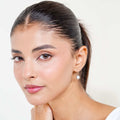 Handcrafted 925 Silver Solitaire Pearl Drop Earrings