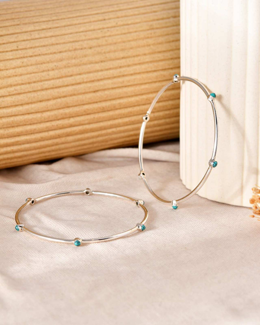 Round Turquoise Stone Bangle