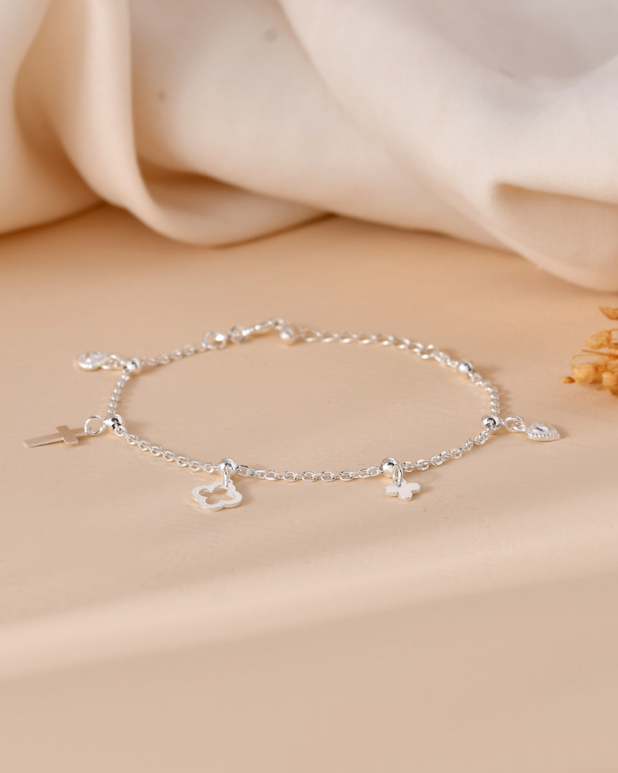 Symbolic Charm Silver Bracelet