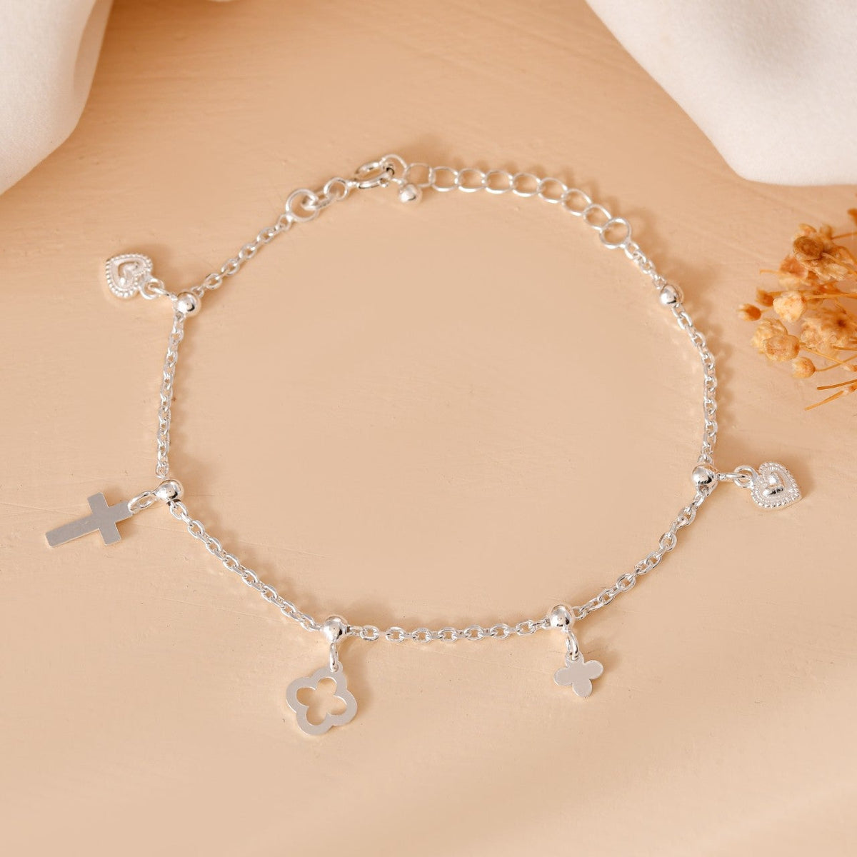 Symbolic Charm Silver Bracelet