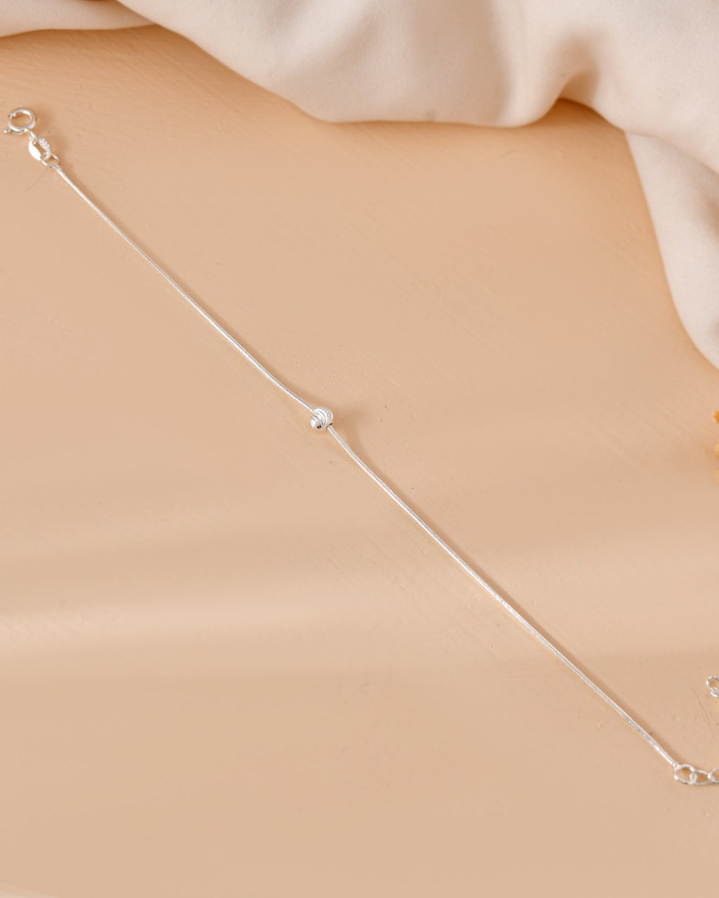 Minimal Textured Silver Bracelet
