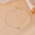 Minimal Textured Silver Bracelet