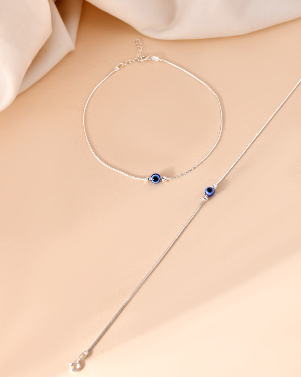 Blue Evil Eye Charm Anklet