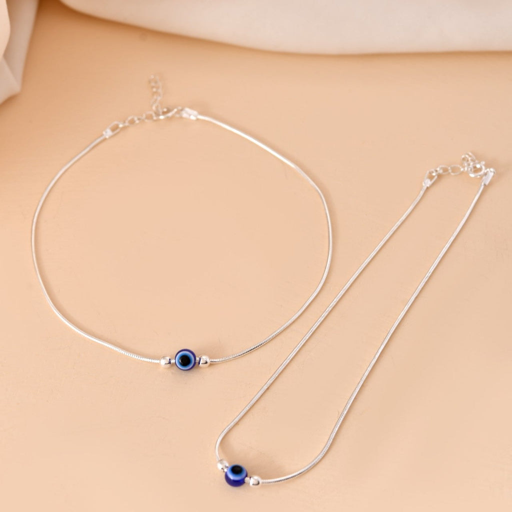 Blue Evil Eye Charm Anklet