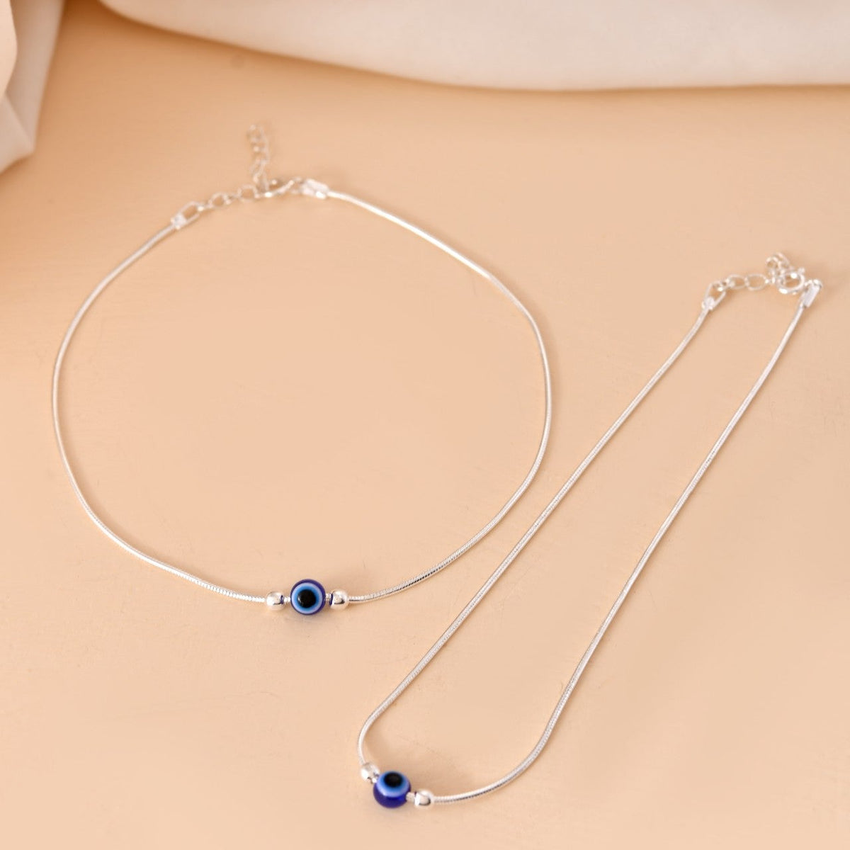 Blue Evil Eye Charm Anklet