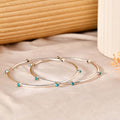 Round Turquoise Stone Bangle