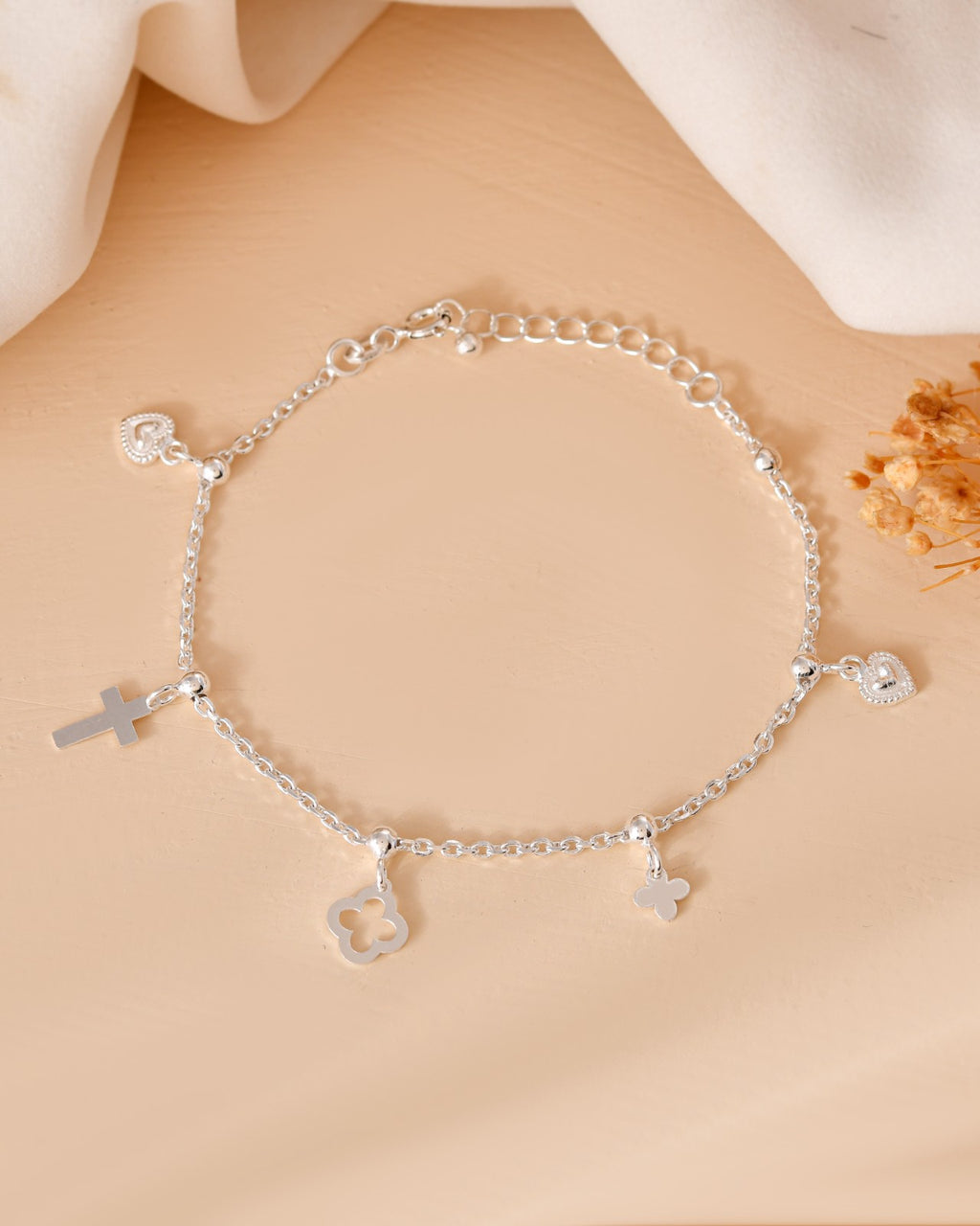 Symbolic Charm Silver Bracelet