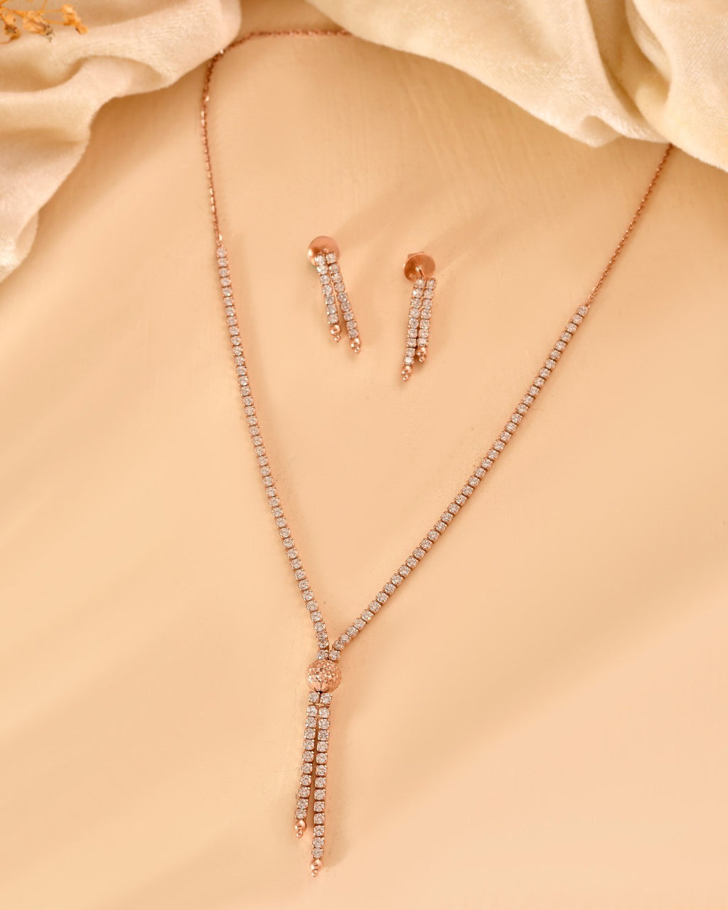 Lariat Necklace Set (Necklace with Matching Drop Earrings)