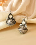 Handcrafted 925 Silver Dome Jhumka Drop Earrings